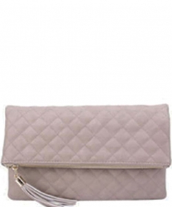 Quilted Bifold Crossbody Clutch LP048QS BRICK